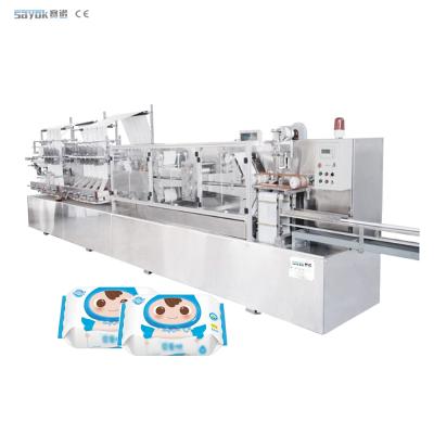 China 3 KW Wet Wipes Machine Tissue Baby Wet Wipe Canister Filling Sealing Machine for sale
