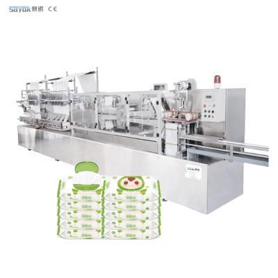 China SS304 Wet Wipes Manufacturing Machine Wet Wipes Production Line 80pcs/min for sale