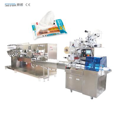 China 30 a 80 bolsas/minuto Línea de producción de limpiezas húmedas Máquina de fabricación de tejidos húmedos en venta
