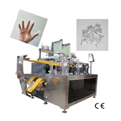 China Electric Cylinder Automatic Disposable PE Glove Packing Machine Energy Saving for sale