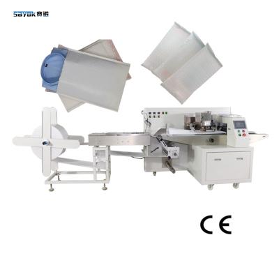 China Intelligent Garments T - Shirt Bubble Film Packaging Machine With 1M Feeding Conveyor for sale