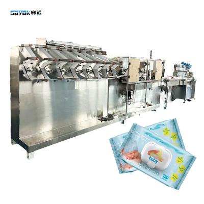 China Sistema de alimentación servoconducido 30-120 PCS Máquina de embalaje de toallitas húmedas para bebés en venta