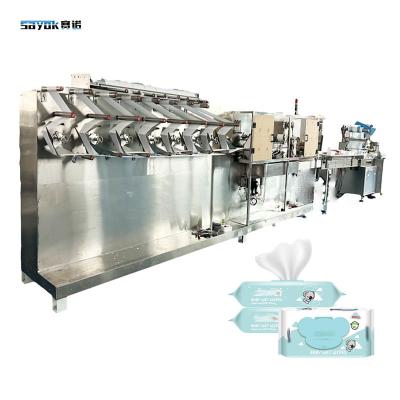 China Servo Driven Stacking System Wipes Machine 8L Máquina de embalagem de limpeza familiar de alta eficiência à venda