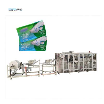 China Four-Servo Control Wet Floor Wipe Manufacturing Machine Automatic Packing Machinery for sale