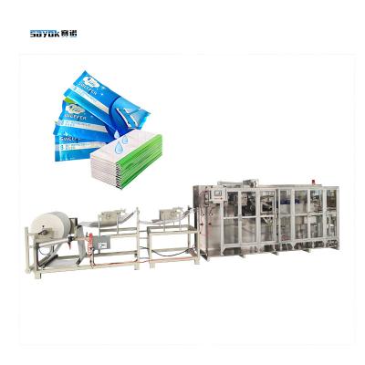中国 4 Set Servo Motor Control Wet Floor Wipes Packing Machine Customizable Packaging Designs 販売のため