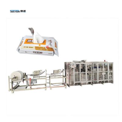 中国 Automatic Wet Floor Wipes Packing Machine With Servo Control 8 Sets Wetting Head 販売のため