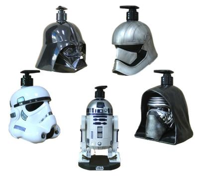 China Metal Color Star War Movie Solders Plastic Cartoon Shampoo Bottle Use For Home Storage Liquid for sale