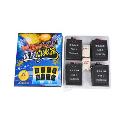 China A08 8 Cue Receiver Wireless Double Remote Control Consumer Fireworks Firing System 433MHZ for sale