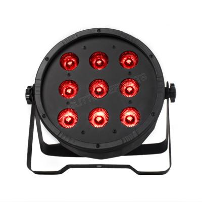 China Mini LED Flat Lamp Beads Flat Lamp 9*12W RGBW DMX LED Stage Effect Par Lighting For Disco for sale