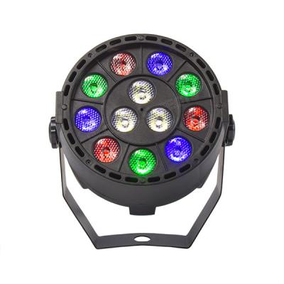 China LED Flat Par 12x3W RGBW Color Light Sound Activated Disco Ball Christmas Projector Stage Light for sale