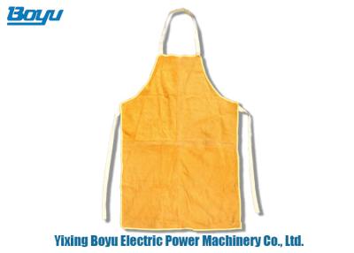 China 95*70cm Transmission Line Stringing Tools Yellow Cowhide Welding Apron for sale