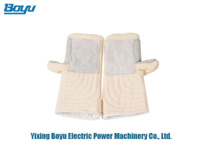 China Cotton Transmission Line Stringing Tools High Temperature Resistant Gloves 35cm for sale