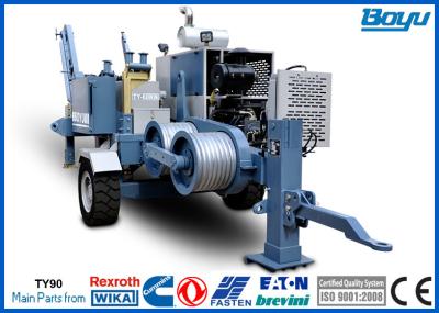 China 60kN 6 Ton 220kv Overhead Transmission Line Stringing Equipment with Cummins Diesel Engine for sale
