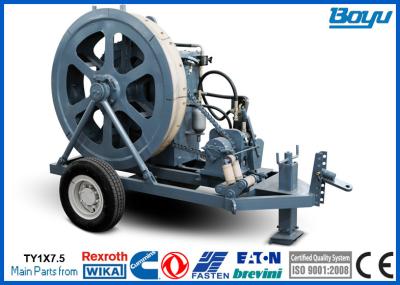 中国 装置1つの溝1100mm Bullの車輪40m/minの速度の受動ケーブルのテンショナーをひもでつなぐ7.5kN ADSS OPGWライン張力 販売のため