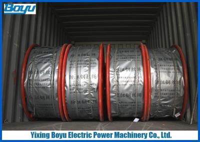 China 24mm Anti-twisting Breaking Load 389kN 18 Strands Braided Steel Wire Rope Line Stringing Engineering for sale