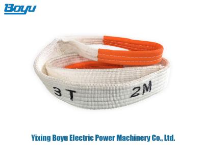 China Heavy Duty Polyester Lifting Transmission Tools Endless Flat Eye Webbing Sling for sale