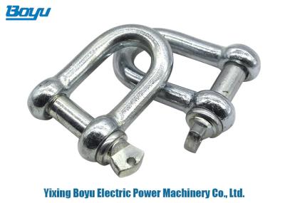 China Rated Load 20kN Transmission Line Stringing Tools High Strength Stainless Steel D Shackle for sale