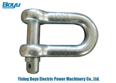 China High Strength Transmission Line Stringing Tools D / Bow Shaped Shackle for sale