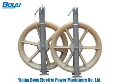China 400X80mm Nylon Single Conductor Pulley Rated Load 20kN High Working Efficiency for sale
