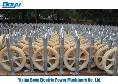 China Single Wheel Aerial Roller Bundled Conductor Pulley For Stringing Rated Load 5kn for sale