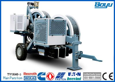 China Single Conductor Hydraulic Cable Stringing Equipment Pulling Machine 40kN 4T , Cummins Engine for sale