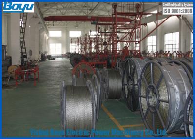 中国 適用範囲が広い鋼線ロープ、28mm 580kN をひもでつなぐ頭上式の送電線のための反ねじれのブレードの鋼鉄ロープ 販売のため