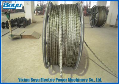 China 22mm Breakage Tension 320kN Anti twist Wire Rope Galvanized Steel High Voltage Line Stringing for sale