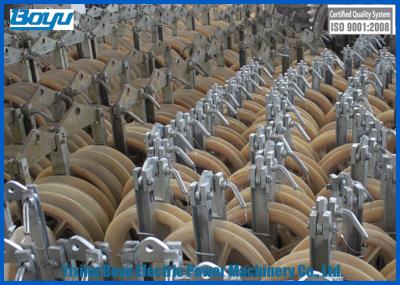 China 830x110 escogen el cable de la carga 30kN del diámetro de ruedas 830m m que ata tamaño del conductor de la polea de los bloques debajo de 630mm2 en venta
