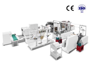 China Quadrat-untere Papiertüte, die Maschine vollautomatisch mit den verdrehten Griffen Multifunktions herstellt zu verkaufen