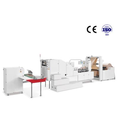 China Automatische Papiertüte-Hochgeschwindigkeitsmaschine für tragbares Quadrat-untere Einkaufstaschen zu verkaufen