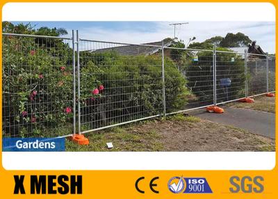 China 3.0mm Heavy Duty Galvanized Temporary Netting Fence With Concrete Block Base for sale