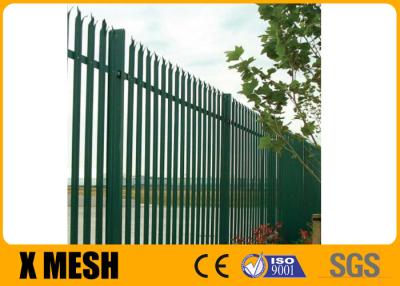China W Section 68mm Wrought Iron Fence Panels Green Pvc Coated For Chemical Plant à venda