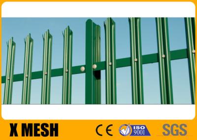 China Green Powder Coated Palisade Fence Panels Pale Thickness 3mm For Thermal Power Plant for sale