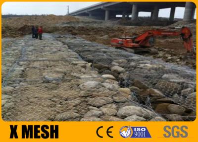 China 8x10cm Opening Gabion Wire Mesh Hot Dipped Galvanized Gabion Mesh Retaining Wall for sale