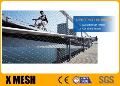 Китай 7×7 1.5mm Wire Stainless Steel Ferrule Rope Mesh For Balustrade Infill продается