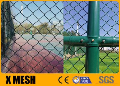 China High Strength Stadium Galvanized Chain Link Fence 2.0mm Post Rail Thickness 3X3 à venda