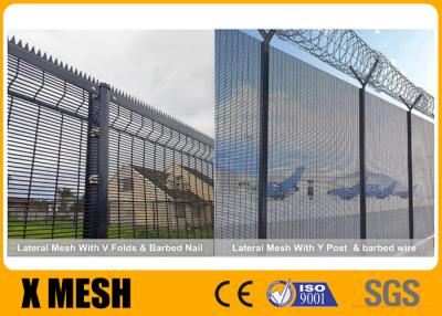 China 4mm Wire Metal Mesh Fencing 76.2x12.7mm Opening Powder Coated Mesh Fencing for sale