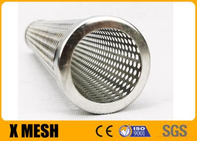 China 2.5mm Perforated Metal Mesh Filter 201 304 316 Stainless Steel With Handle for sale