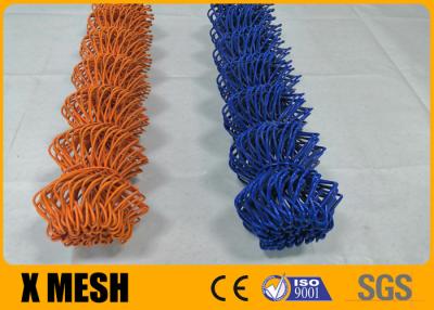 China Orange Economical 12 Gauge Chain Link Mesh Fencing PVC Coated for sale