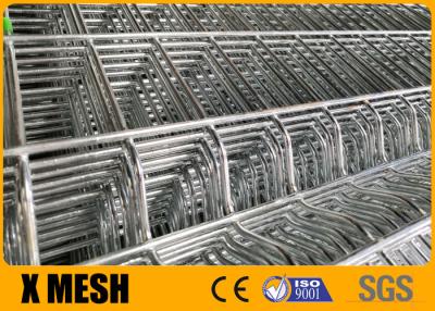 China Silver Metal Grid Fence Panels Thickness 1.2mm Anti Climb for sale