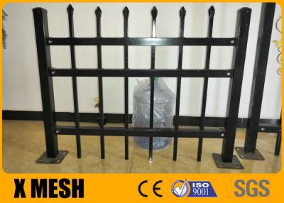 China ASTM F2589 Black Metal Ornamental Steel Fence 52 Inches for sale