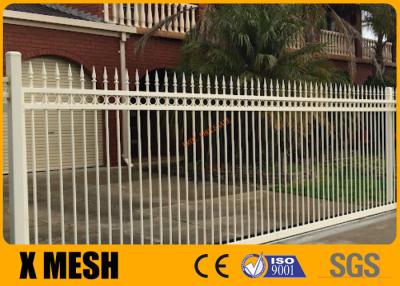 China Galvanized Coated Security Metal Fencing 96'' Wrought Iron Steel Fence for sale