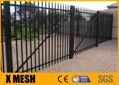 China 6 Point Welds Security Metal Fencing Black Aluminium Palisade Fence for sale