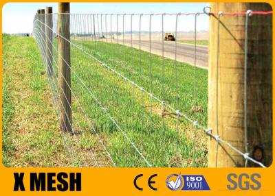 China Hinge Joint Galvanized Field Fence With Wire Mesh 1.8m ASTM A121 for sale