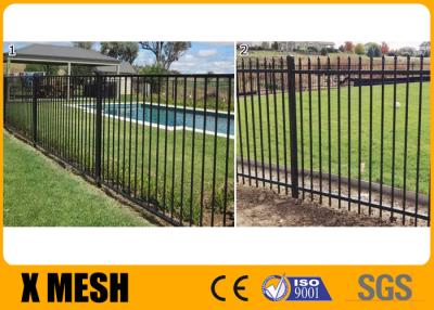 China School 2000mm High Picket Vinyl Fence Spear Top Type 2400mm Length Vinyl Coated for sale