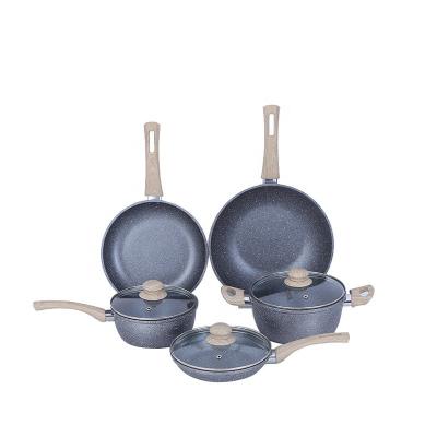 China Maifan Stone Non Stick Aluminium Cookware Sets With Lid Customized Logo for sale