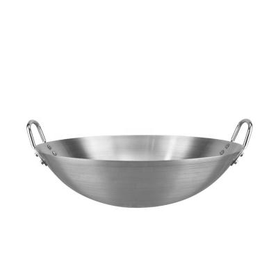 China Standing Double Handle Deep Frying Pan Without Cover For Restaurants for sale