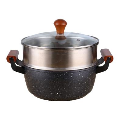 China Non Stick Soup Stackable Steamer Pot Multifunctional  Customized Logo for sale