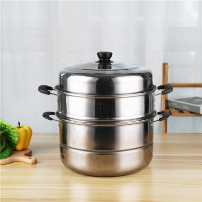 China All - Season Household Stackable Steamer Pot Two Layers  With Handle for sale