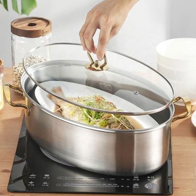 China Multi Purpose Cooking Stainless Steel Fish Steamer Thickened for sale